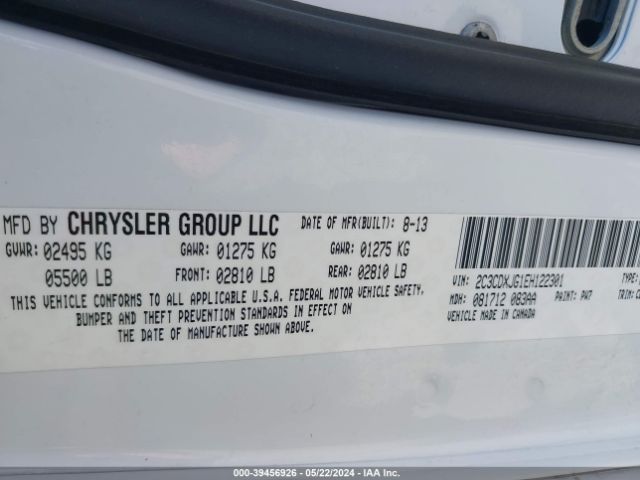 2C3CDXJG1EH122301 Dodge Charger Sxt Plus