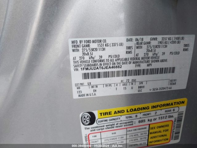 1FMJU2AT6JEA46882 Ford Expedition Limited