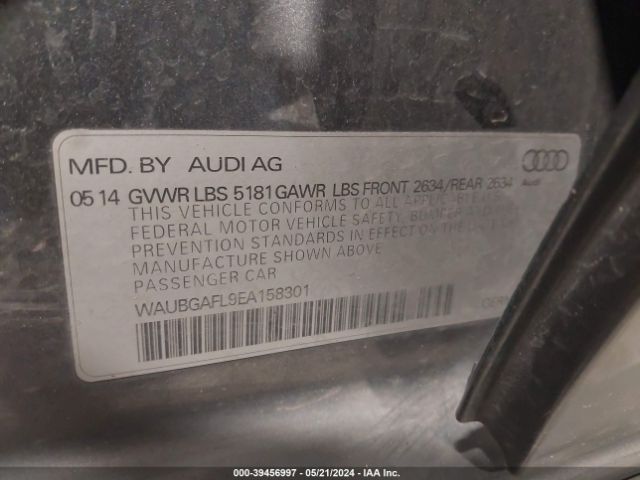 WAUBGAFL9EA158301 Audi S4 3.0t Premium Plus