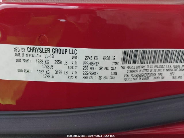 2C4RDGBGXER226168 Dodge Grand Caravan American Value Pkg