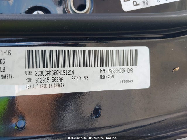 Chrysler 300c Awd 2016 2C3CCAKG8GH191214 Image 9