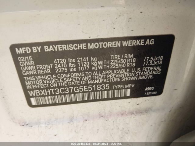 WBXHT3C37G5E51835 BMW X1 Xdrive28i