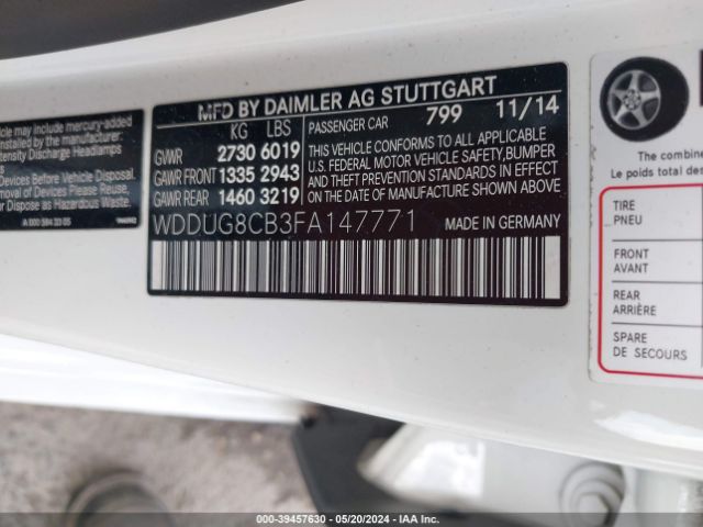 WDDUG8CB3FA147771 Mercedes-Benz S 550