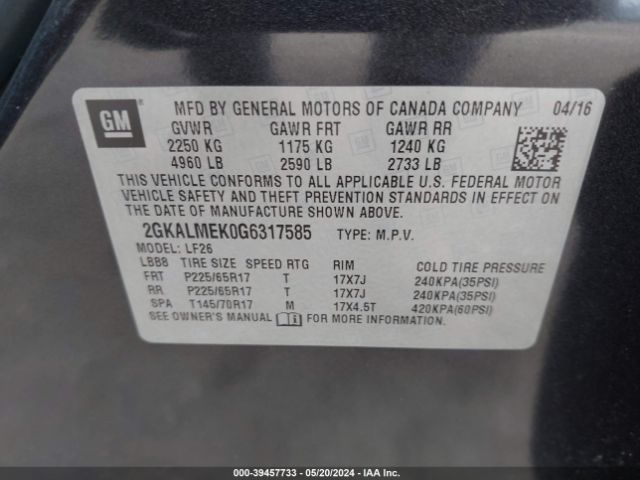 2GKALMEK0G6317585 GMC Terrain Sle-1