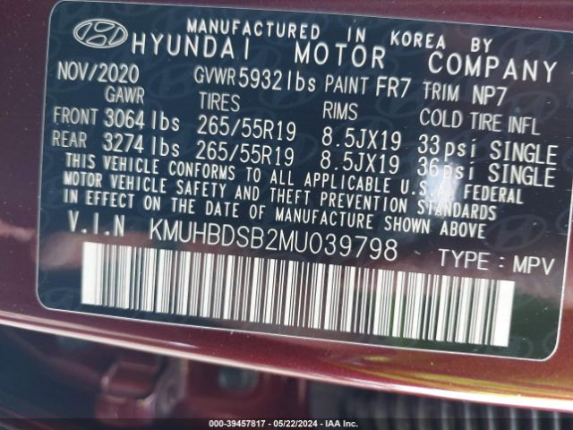 KMUHBDSB2MU039798 Genesis Gv80 2.5t Awd