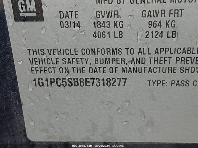 Chevrolet Cruze 1lt Auto 2014 1G1PC5SB8E7318277 Image 9