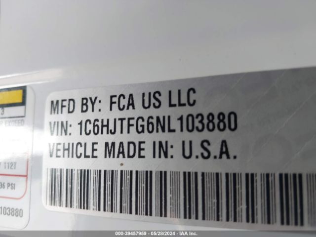 1C6HJTFG6NL103880 Jeep Gladiator High Altitude 4x4