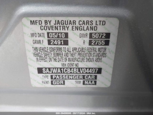 2011 JAGUAR XJ SAJWA1CB4BLV04497 Photo 8