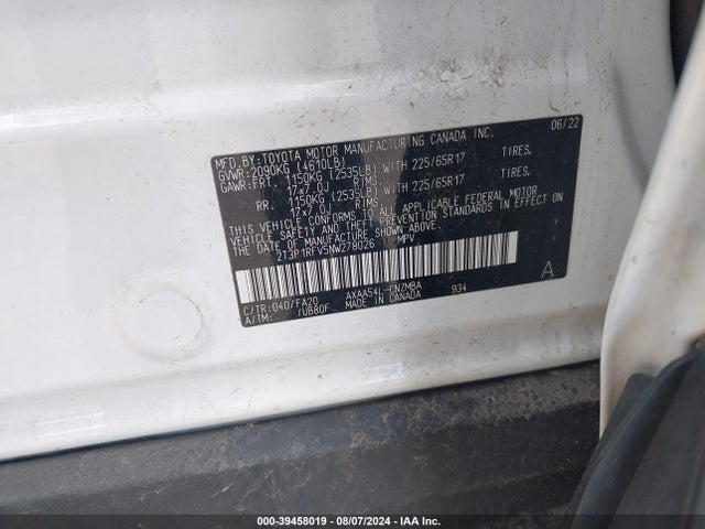 Toyota Rav4 Xle 2022 2T3P1RFV5NW278026 Image 9