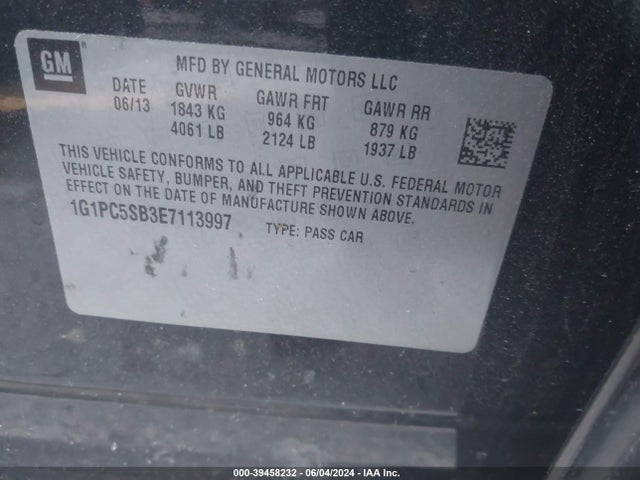 Chevrolet Cruze 1lt Auto 2014 1G1PC5SB3E7113997 Image 9