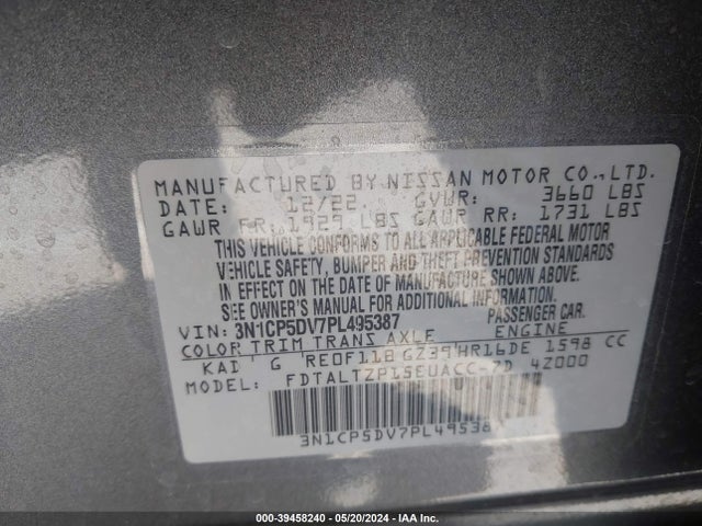 Nissan Kicks Sr Xtronic Cvt 2023 3N1CP5DV7PL495387 Image 9