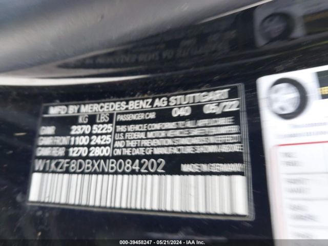 W1KZF8DBXNB084202 Mercedes-Benz E 350