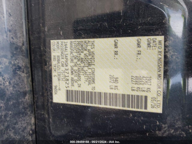 Nissan Altima 2.5 S 2016 1N4AL3APXGN371825 Image 9
