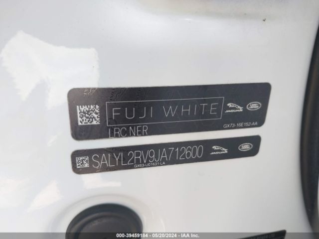 SALYL2RV9JA712600 Land Rover Range Rover Velar P380 Se R-dynamic