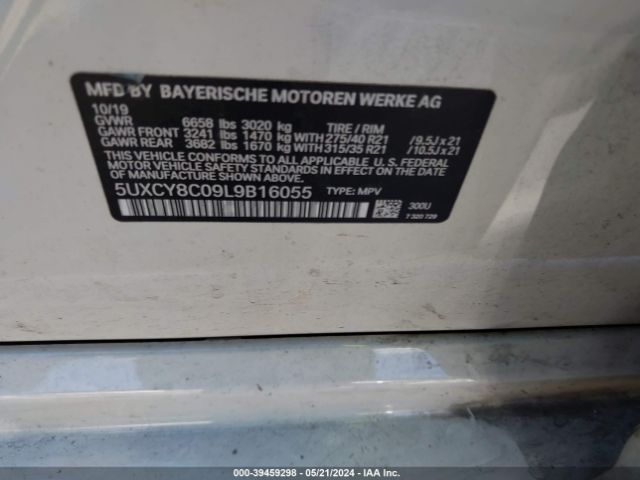 5UXCY8C09L9B16055 BMW X6 M50i