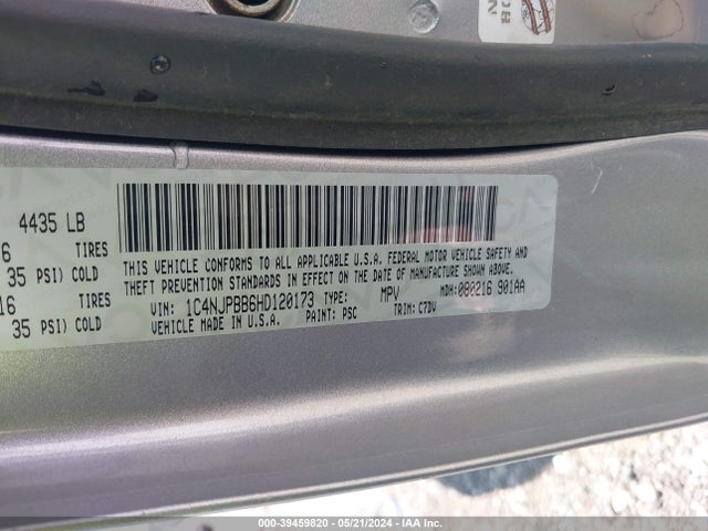 1C4NJPBB6HD120173 Jeep Patriot Sport Fwd