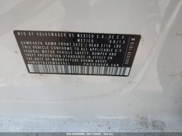 3VW2K7AJ2EM367521 Volkswagen Jetta 2.0l S