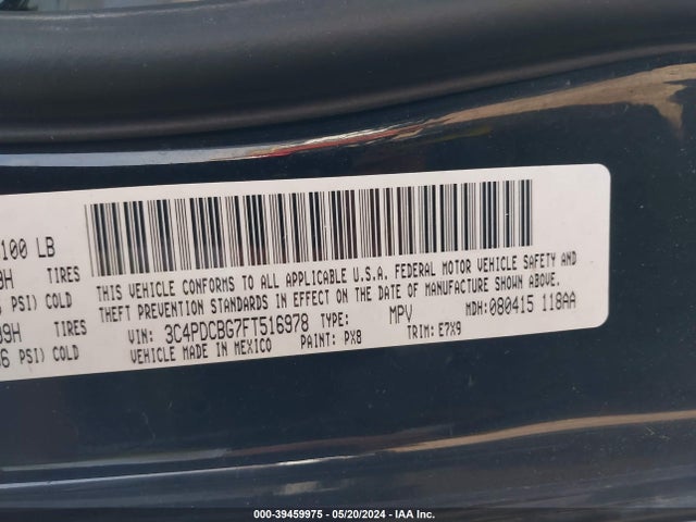 Dodge Journey Sxt 2015 3C4PDCBG7FT516978 Image 9