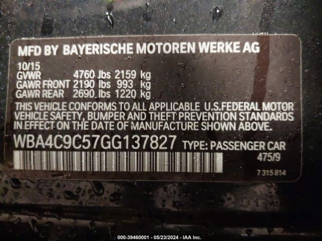 WBA4C9C57GG137827 BMW 428i Gran Coupe Xdrive