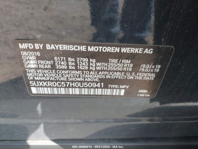 5UXKR0C57H0U50941 BMW X5 Xdrive35i