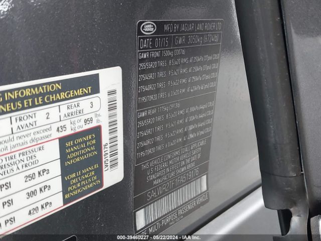 SALWR2TF1FA519176 Land Rover Range Rover Sport 5.0l V8 Supercharged