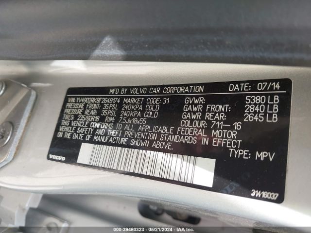 YV4902RK8F2649174 Volvo Xc60 T6