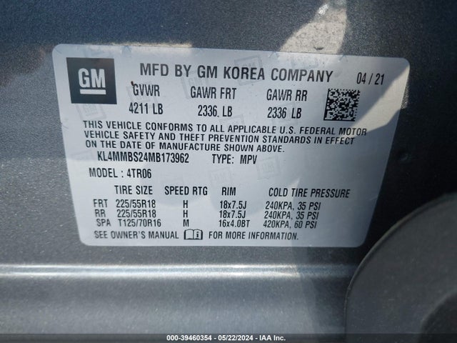 KL4MMBS24MB173962 Buick Encore Gx Fwd Preferred
