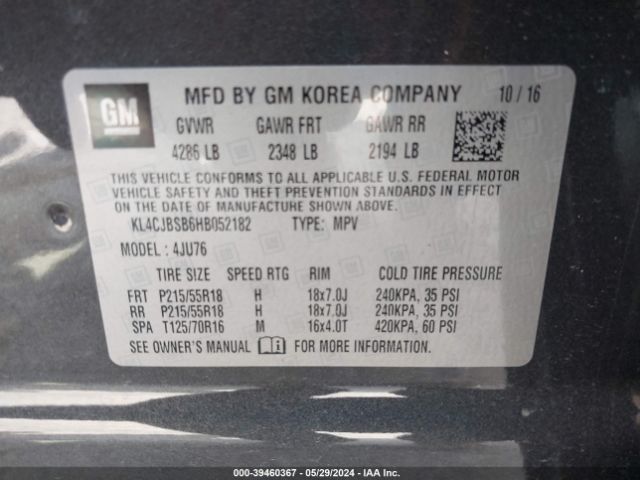 KL4CJBSB6HB052182 Buick Encore Preferred Ii