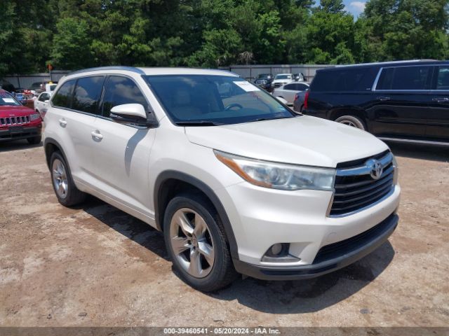 39460541 :رقم المزاد ، 5TDYKRFH5ES035863 vin ، 2014 Toyota Highlander Limited V6 مزاد بيع