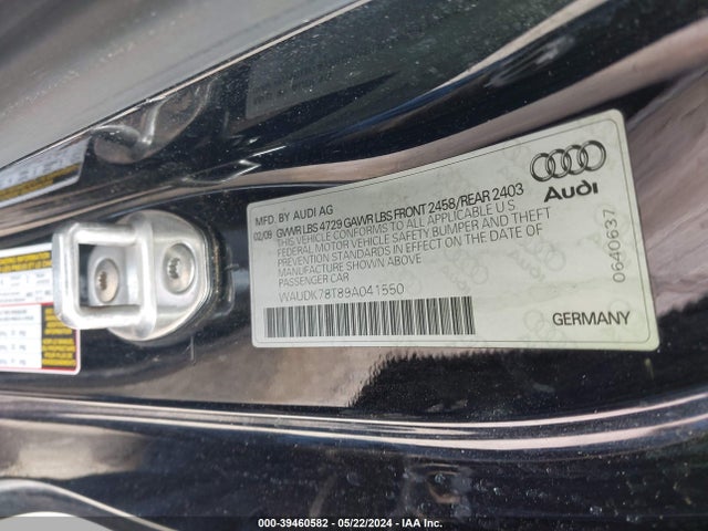 2009 AUDI A5 WAUDK78T89A041550 Photo 8