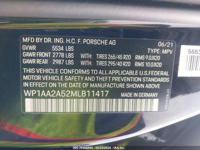 2021 PORSCHE MACAN WP1AA2A52MLB11417 Photo 8