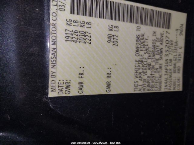 1N4AL3AP1GN352077 Nissan Altima 2.5 S