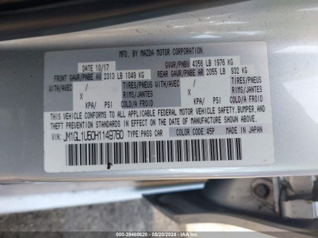 JM1GL1U50H1149760 Mazda Mazda6 Sport