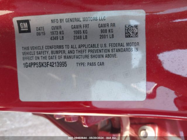 1G4PP5SK3F4213995 Buick Verano