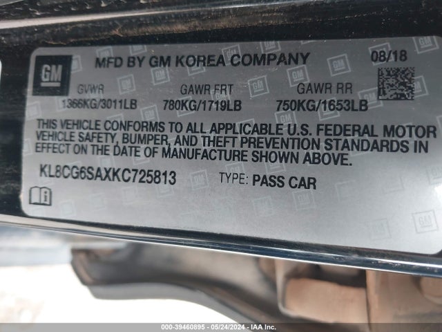 Chevrolet Spark Activ Manual 2019 KL8CG6SAXKC725813 Image 9