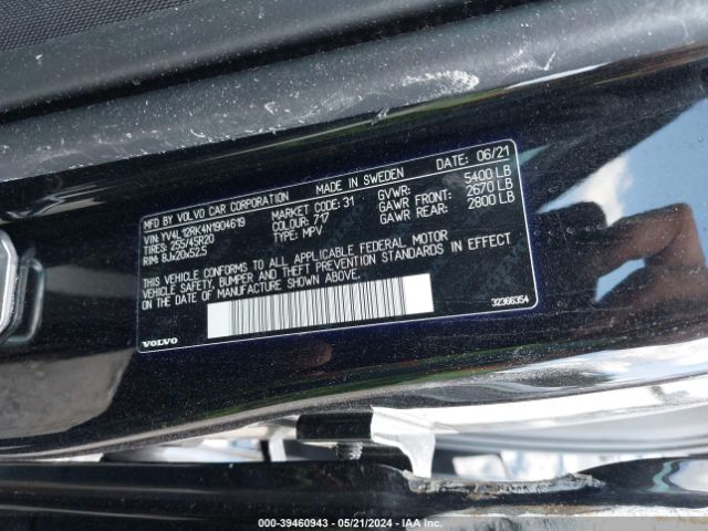 YV4L12RK4N1904619 Volvo Xc60 B5 Momentum