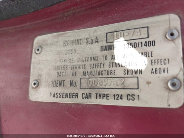 1975 FIAT SPIDER 0000124cs10089712 Photo 8