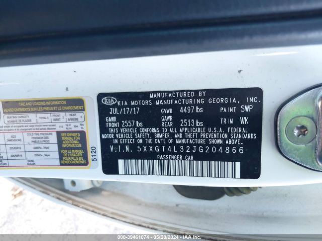 5XXGT4L32JG204866 KIA Optima Lx