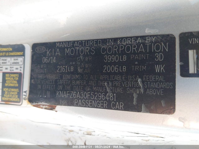 KIA Forte Koup Sx 2015 KNAFZ6A30F5296481 Image 9