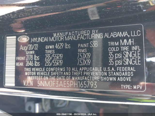 Hyundai TUCSON SEL 2023 5NMJF3AE5PH165793 Image 9