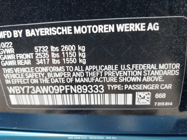 WBY73AW09PFN89333 BMW I4 Edrive40