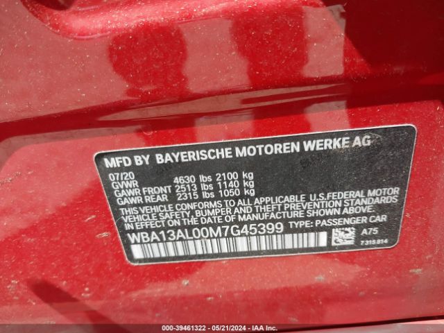 WBA13AL00M7G45399 BMW M235i Gran Coupe Xdrive