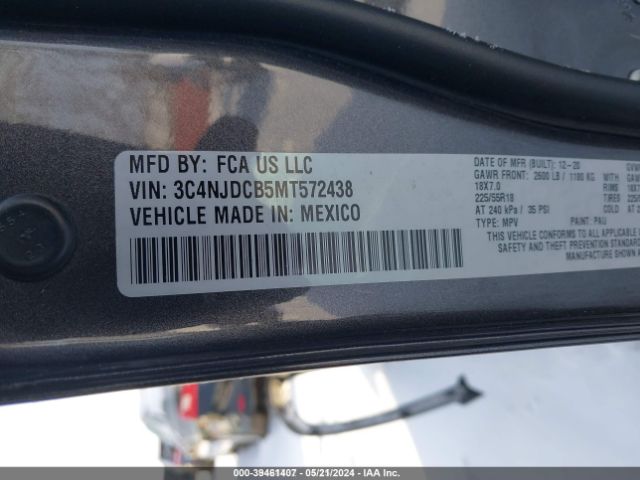 3C4NJDCB5MT572438 Jeep Compass Limited 4x4