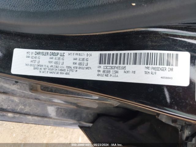 1C3CCCBG3FN551605 Chrysler 200 S
