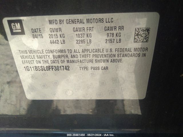 1G11B5SL0FF301742 Chevrolet MALIBU LS