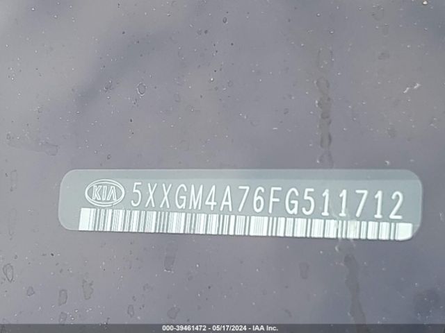 5XXGM4A76FG511712 KIA Optima Lx