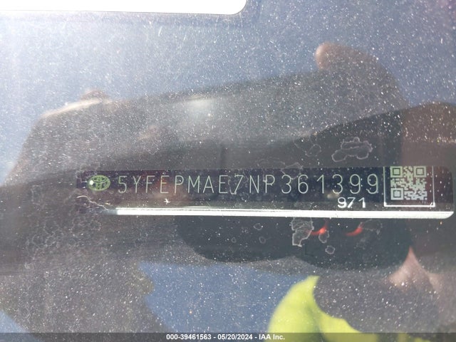 Toyota COROLLA LE 2022 5YFEPMAE7NP361399 Image 9