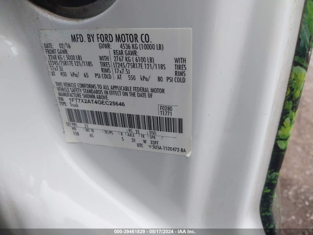 Ford F-250 Xl 2016 1FT7X2AT4GEC25646 Image 9
