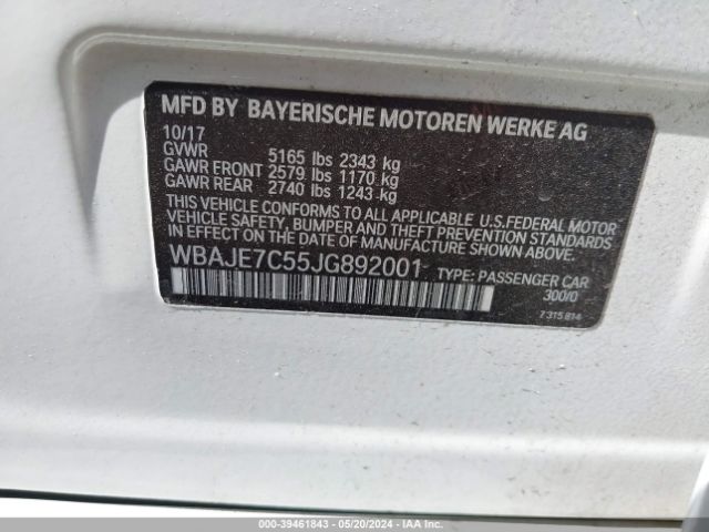 WBAJE7C55JG892001 BMW 540i Xdrive