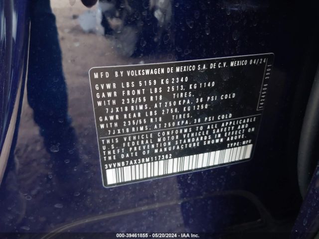 3VVNB7AX3RM117362 Volkswagen Tiguan 2.0t Se